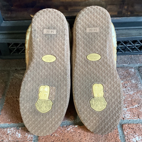 OLD FRIEND Shearling Suede Slippers MENS SZ 14 XXXXX Wide! (5E) GREAT CONDITION - Picture 6 of 6